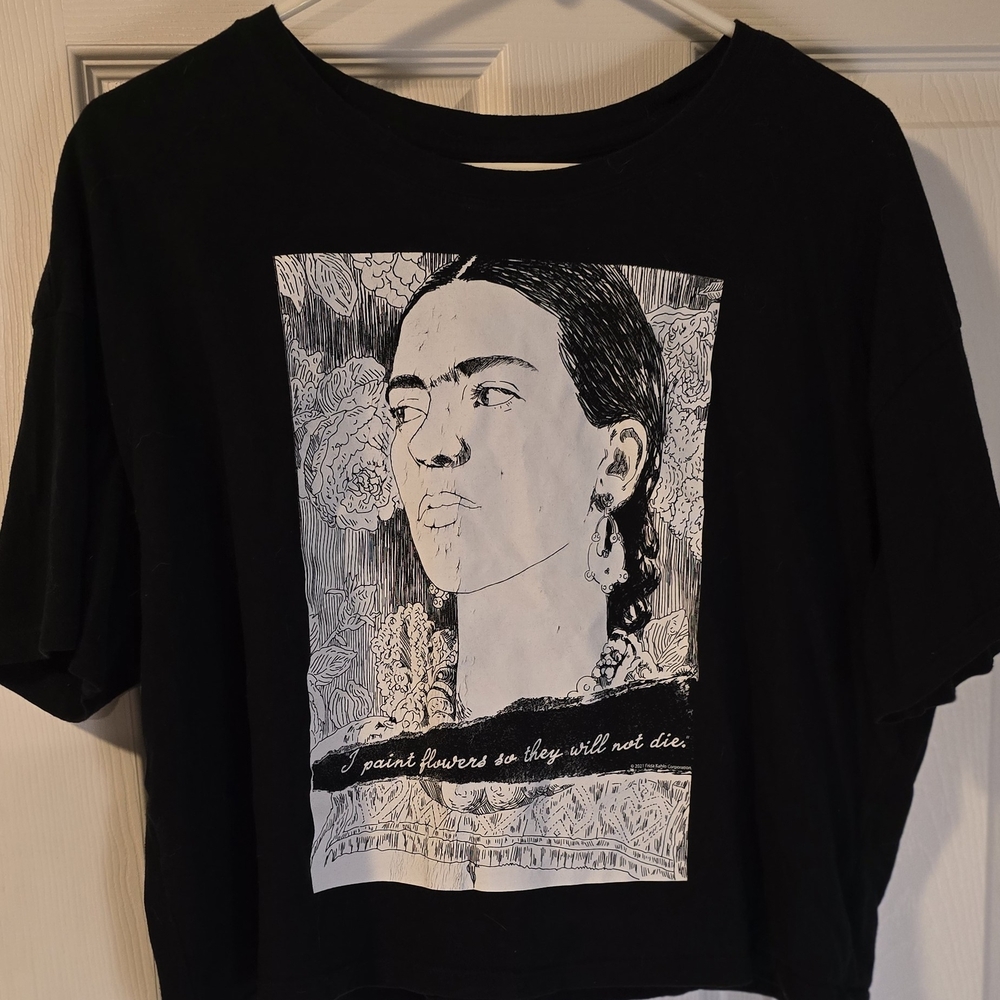 Black Graphic T-Shirt with Artistic Print